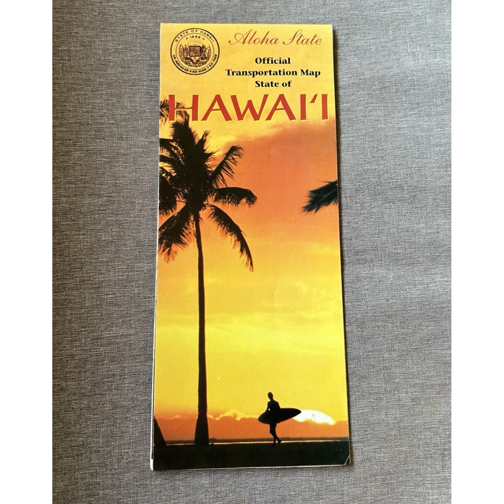 Aloha State Official Transportation Map State of Hawaii 1995